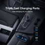 Зарядное устройство Baseus Car Charger USB+2хUSB-C Golden Contactor Pro GaN Fast Charging 65W Lunar Gray (C00035202841-00) фото 7