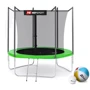 Батут Hop-Sport 8ft green зелений з внутрішньою сіткою 244 см