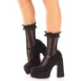 Носочки ажурные с рюшами Leg Avenue Mini Bow Lace Anklet Black
