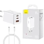 Зарядное устройство Baseus Wall Charger GaN5 Pro 2xUSB-C+USB 65W with USB-C Cable White (CCGP120202) фото 6
