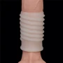Насадка на член LoveToy Vibrating Spiral Knights Ring White