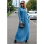 Платье FLFashion Амели ХПА 3122 46 голубое повседневное длинное макси: Длина рукава Длинный