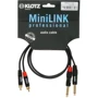 Кабель комутаційний Klotz KT-CJ090 MiniLink Pro Twin Cable Black 0.9 м