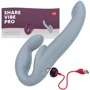 Безремневой страпон с вибрацией Fun Factory SHARE VIBE PRO cool grey