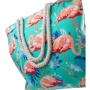 Жіноча пляжна сумка Valiria Fashion бірюзова (3DETAL1812-3): Фактура матова, Ткана
