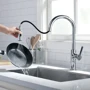 Смеситель для кухни Lefton Copper Kitchen Pull-Down Faucet with 3 Water Outlet Modes-KF2202 Chrome: Тип излива выдвигающийся излив