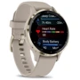 Смарт-часы Garmin Venu 3S Soft Gold Stainless Steel Bezel with French Grey Case and Silicone Band (010-02785-02): Время работы до 14 дней