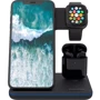 Зарядний пристрій Canyon Wireless Charger WS-302 3in1 15W Black (CNS-WCS302B) для iPhone, Apple Watch and Apple AirPods