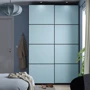 Шкаф с раздвижными дверями ІКЕА PAX / MEHAMN 150х66х236 см темно-серый / 2-сторонний светло-синий (595.516.79) фото 5