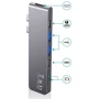 Адаптер Choetech Adapter 7-in-1 Dual USB-C to 2xUSB-C+2xUSB+HDMI+SD Gray (HUB-M14) фото 5