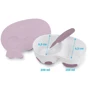 Тарелочка с ложечкой BabyOno двухкамерная розовый(1067/02)