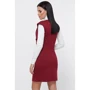 Платье FashionUp PL-1804C 42 бордовое повседневное до середины бедра: Состав Вискоза, Полиэстер, Эластан
