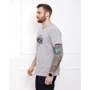 Футболка ISSA PLUS GN4-30 S сіра з принтом: Вид Футболки