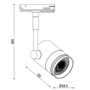 Спот светильник трековый Kloodi KD-5050/01-2L-WH Track фото 3