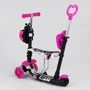 Самокат детский 5в1 с PU колесами и подсветкой Best Scooter Black/Pink (100055): Материал колес полиуретан