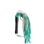 Флоггер из искусственной лакированной кожи Flirty ECO Varnish Leather - Black & Aquamarine, BL-00048