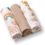 Пеленки Babyono муслиновые 70х70 см кремовый 3 шт (348/08)
