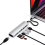 Адаптер Satechi Adapter USB-C to 2xUSB3.0+HDMI+USB-C+RJ45+SD Silver (ST-UCSMA3S): Додаткові роз'єми SD+TF Card, Ethernet, HDMI, USB OTG, USB-C