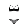 Комплект Passion MARINA SET WITH OPEN BRA black XXL/XXXL