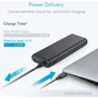Зовнішній акумулятор ANKER Power Bank PowerCore Speed 20000mAh Black (A1275011): Кількість USB 1