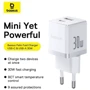 Зарядное устройство Baseus Wall Charger Palm USB-C+USB 30W White (P1011160A213-00) фото 7