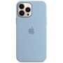 Чехол для iPhone Apple Silicone Case with MagSafe Blue Fog (MN693) for iPhone 13 Pro Max: Цвет голубой
