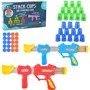 Помповое оружие 2 цвета 20 шариков 24 стаканчика (XJS713)