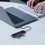 Адаптер Baseus Adapter USB-C to 3xUSB3.0+HDMI+USB-C Deep Gray (CAHUB-RT0G) фото 4