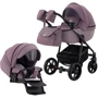 Коляска 2 в 1 Adamex Hybryd Plus BR224 сиреневый - сиреневая кожа (выдавленная точка) (623681)