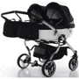 Универсальная коляска для двойни 2 в 1 Junama Diamond S-line Duo 03, черный (JD-SL-DUO-03): Возможность установки люльки есть