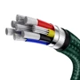 Кабель Baseus Cable USB-C to USB-C Cafule Metal 100W 2m Green (CATJK-D06) фото 5