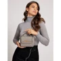 Жіноча сумка-сетчел Guess Bea Mini Top Handle Flap сіра (HWVS8132780-TAU): Фактура Матовая, Гладкая