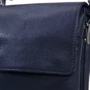 Мужская сумка планшет Borsa Leather синяя (104260-blue): Фактура Матовая, Зернистая