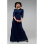 Платье FLFashion Антарес СПА2561 50 синее повседневное длинное макси: Длина рукава Рукав 3/4