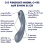 Вакуумный стимулятор с вибрацией Satisfyer Curvy Trinity 1 Bluegrey