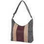 Женская сумка хобо Laskara серая (LK10187-grey-beige-bordo): Стиль Повседневный (Casual)