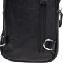 Чоловіча сумка-слінг Borsa Leather чорна (K15026-black): Фактура матова, Зерниста