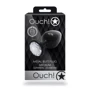 Металлическая анальная пробка Ouch! Heart Gem Gunmetal - Diamond, М