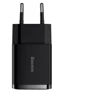 Зарядное устройство Baseus Wall Charger 2xUSB Compact 10.5W Black (CCXJ010201): Кабель в комплекте отсутствует