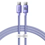 Кабель Baseus Cable USB-C to USB-C Crystal Shine 100W 1.2m Purple (CAJY000605)