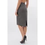 Юбка FashionUp YUB-1082C-L 46 серая карандаш удлиненная миди: Материал Экокожа