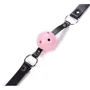 Кляп шар Classic plastic Black and Pink, SKN-KK04