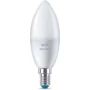 Умная лампочка WiZ, E14, 4.9W, 40W, 400Lm, C37, 2700-6500K, Wi-Fi: Цвет свечения Теплый белый
