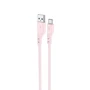 Кабель Hoco USB Cable to USB-C X97 Crystal 2.4A 1m Light Pink