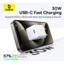 Зарядное устройство Baseus USB-C Wall Charger Palm 1C 30W with USB-C Cable White (P10111605213-01) фото 13