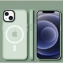 Чехол для iPhone Mobile Case TPU+PC Metal Buttons with MagSafe Colorful Mint for iPhone 13: Цвет зеленый