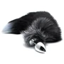 Анальная пробка Alive Anal Pleasure Black And White Fox Tail M