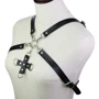 Портупея с фиксатором Women's PU Leather Chest Harness Caged Bra RED