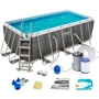 Бассейн Bestway каркасный 412-201-122 см (56722) (фильтр-насос, лестница, в коробке)