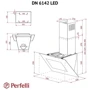 Витяжка Perfelli DN 6142 BL LED: Тип фільтра повітря Рециркуляція, Відведення